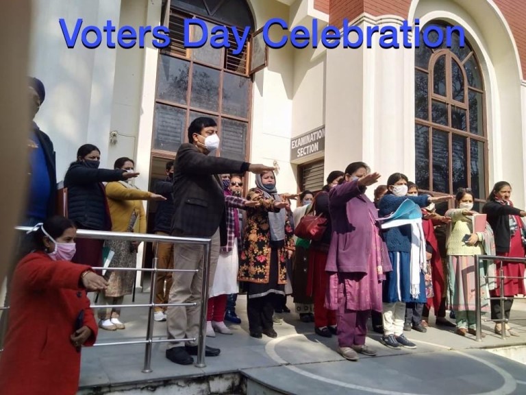 Voter's day celebration at gcw parade jammu