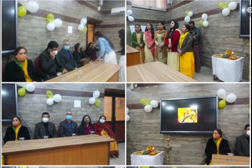 On 16th Feb, 2021 Department of Sanskrit in collaboration with Department of Music celebrated holy festival of Basant Panchami
